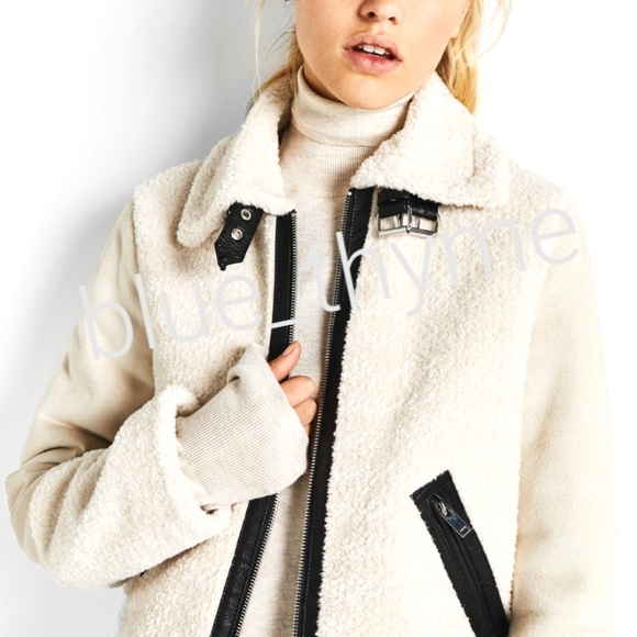 🔥LOW Bershka Faux SHEARLING Jacket - Picture 1 of 9